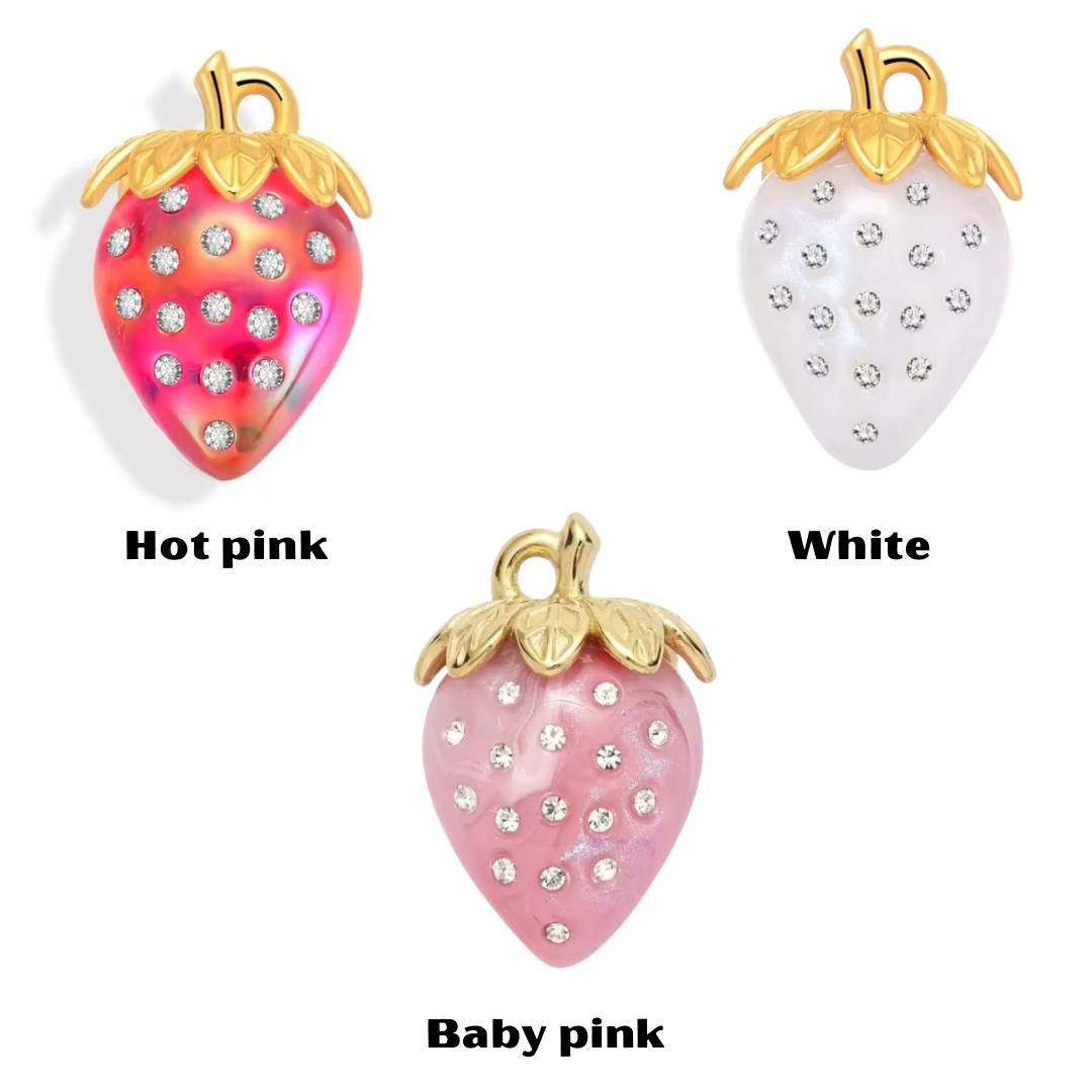 3D Strawberry charms