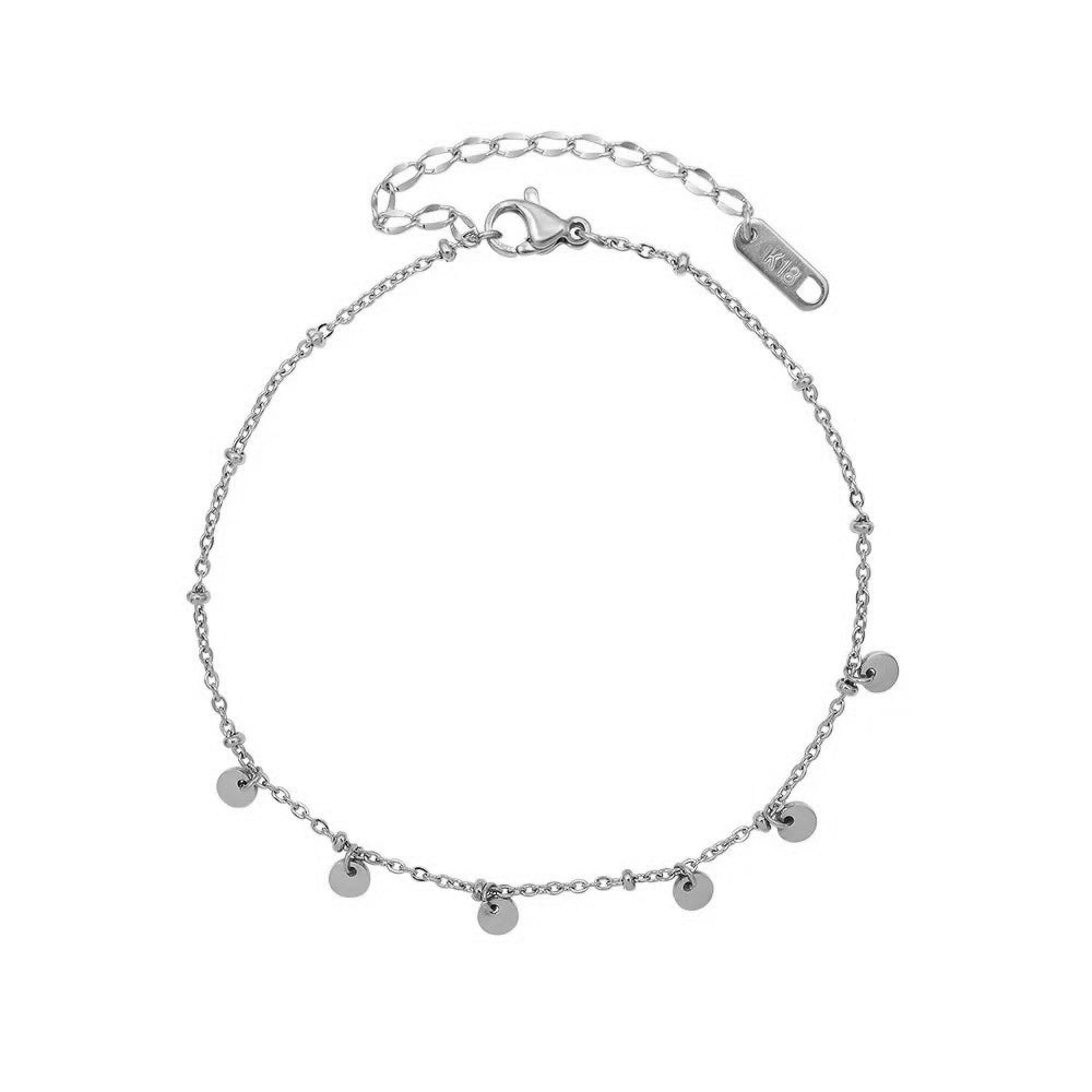 Flat disk anklet