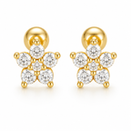925 flora studs