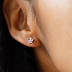 925 flora studs