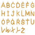 Twisted rope alphabet charms
