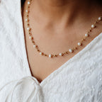 Gold pearl chain