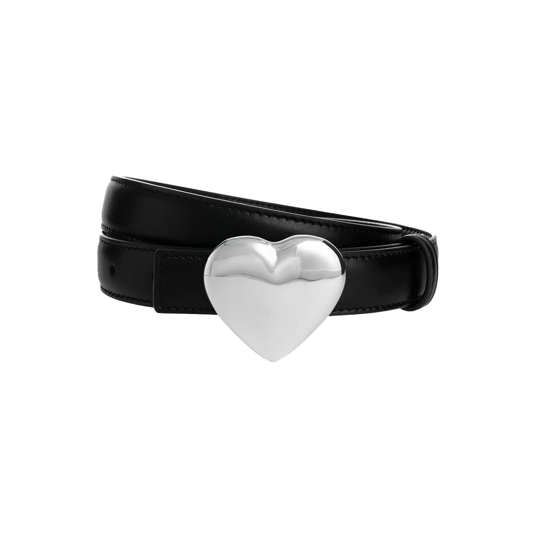 Black Belt Heart Shaped Buckle Belt Black Heart Buckle Jeans Belt