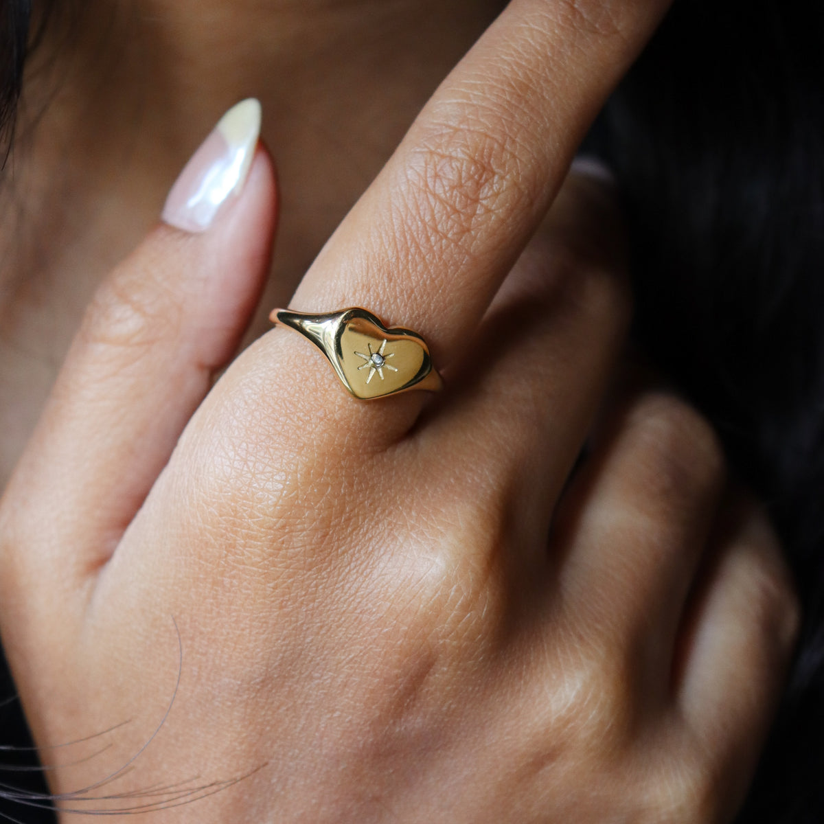 Heart bling ring
