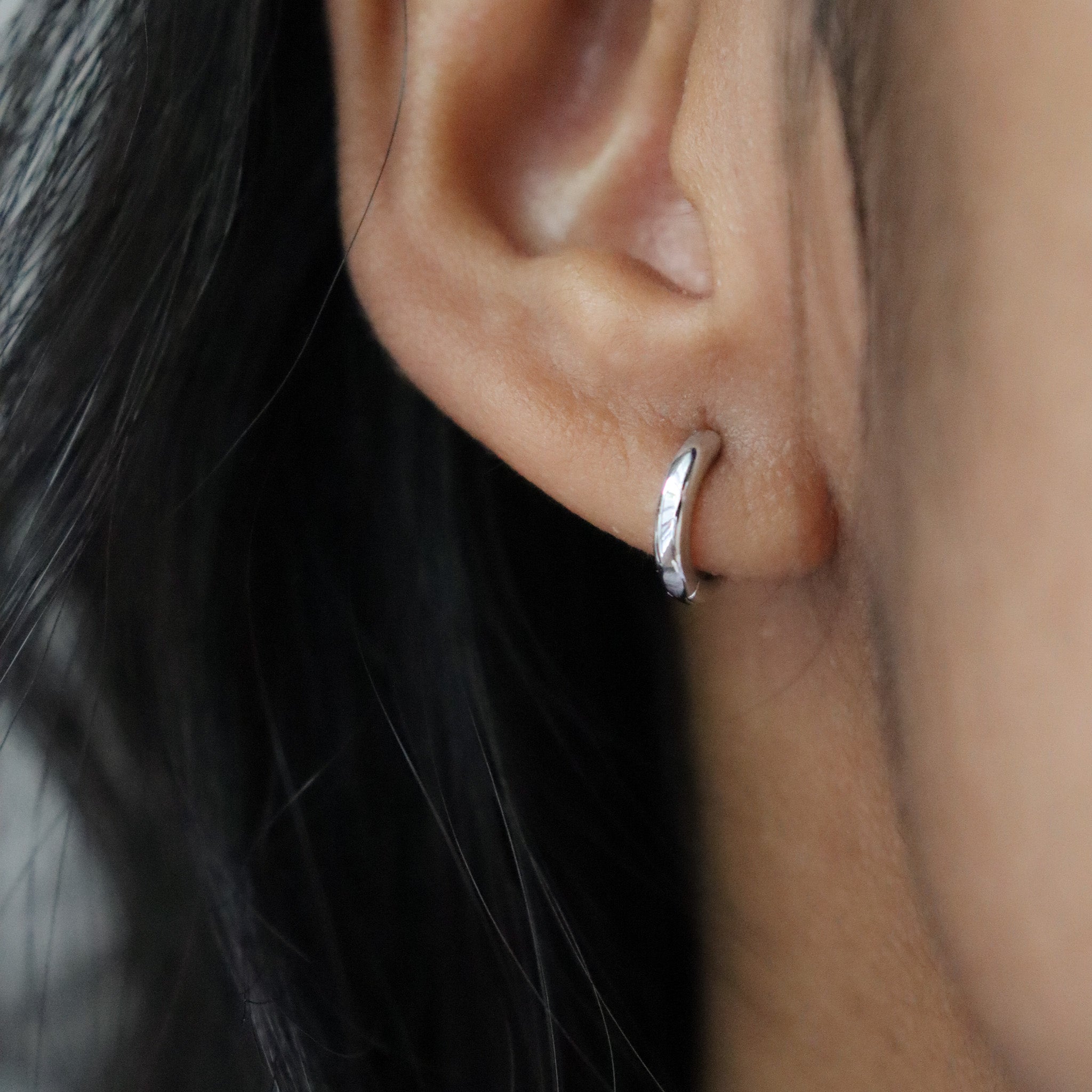 925 plain circle hoops