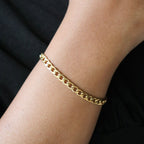 Flat cuban bracelet
