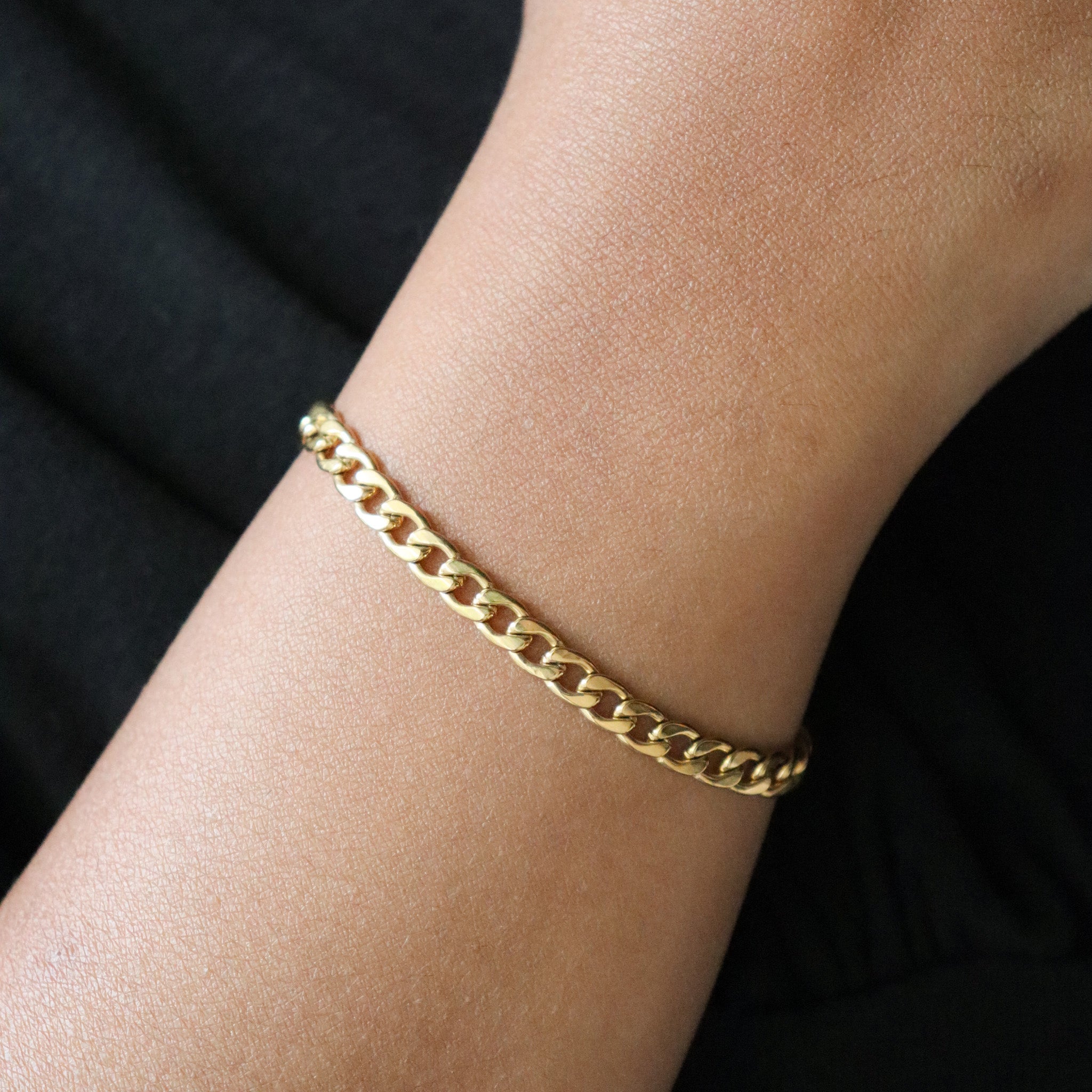 Flat cuban bracelet