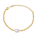 Beaded pearl bracelet