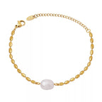 Beaded pearl bracelet