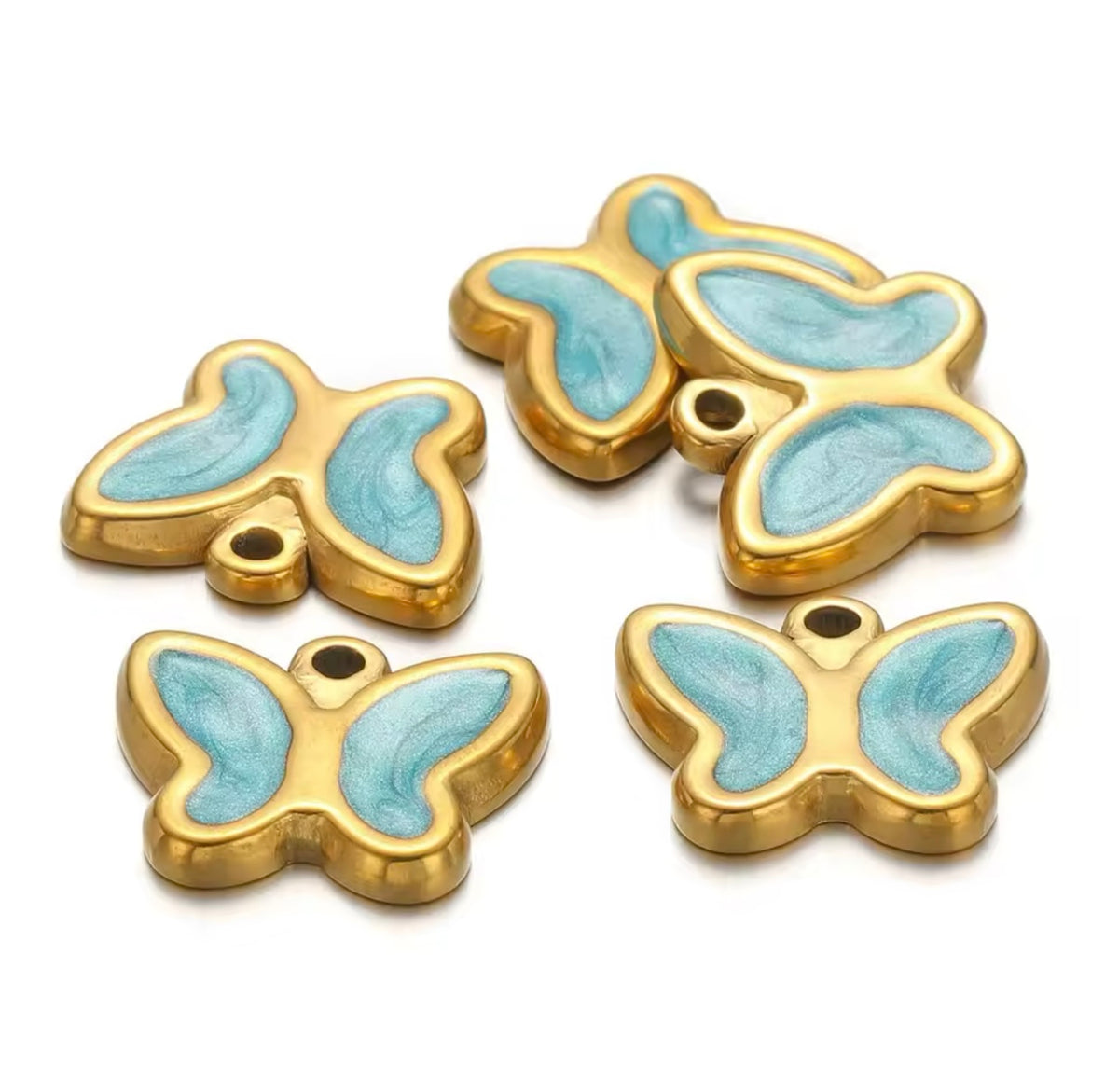 Enamel butterfly charms