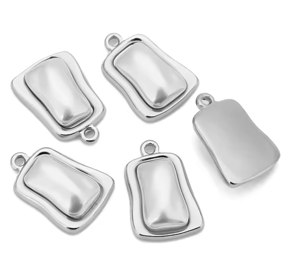 Metallic pearl charms
