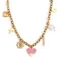 7C pink heart chain