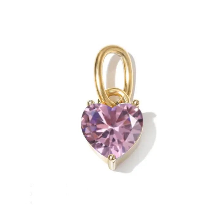Colorful heart charms
