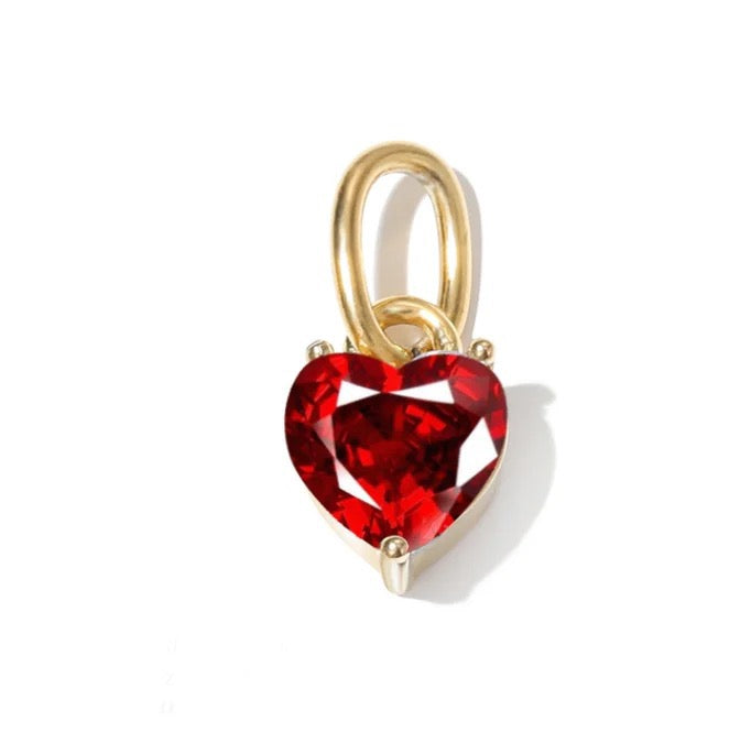 Colorful heart charms