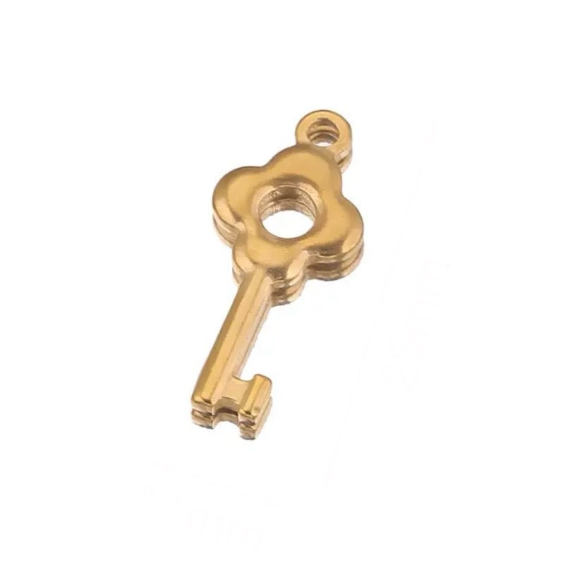 Lock and key charms