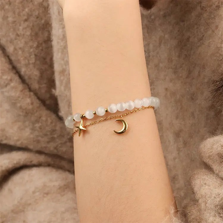 Star-moon duo bracelet set