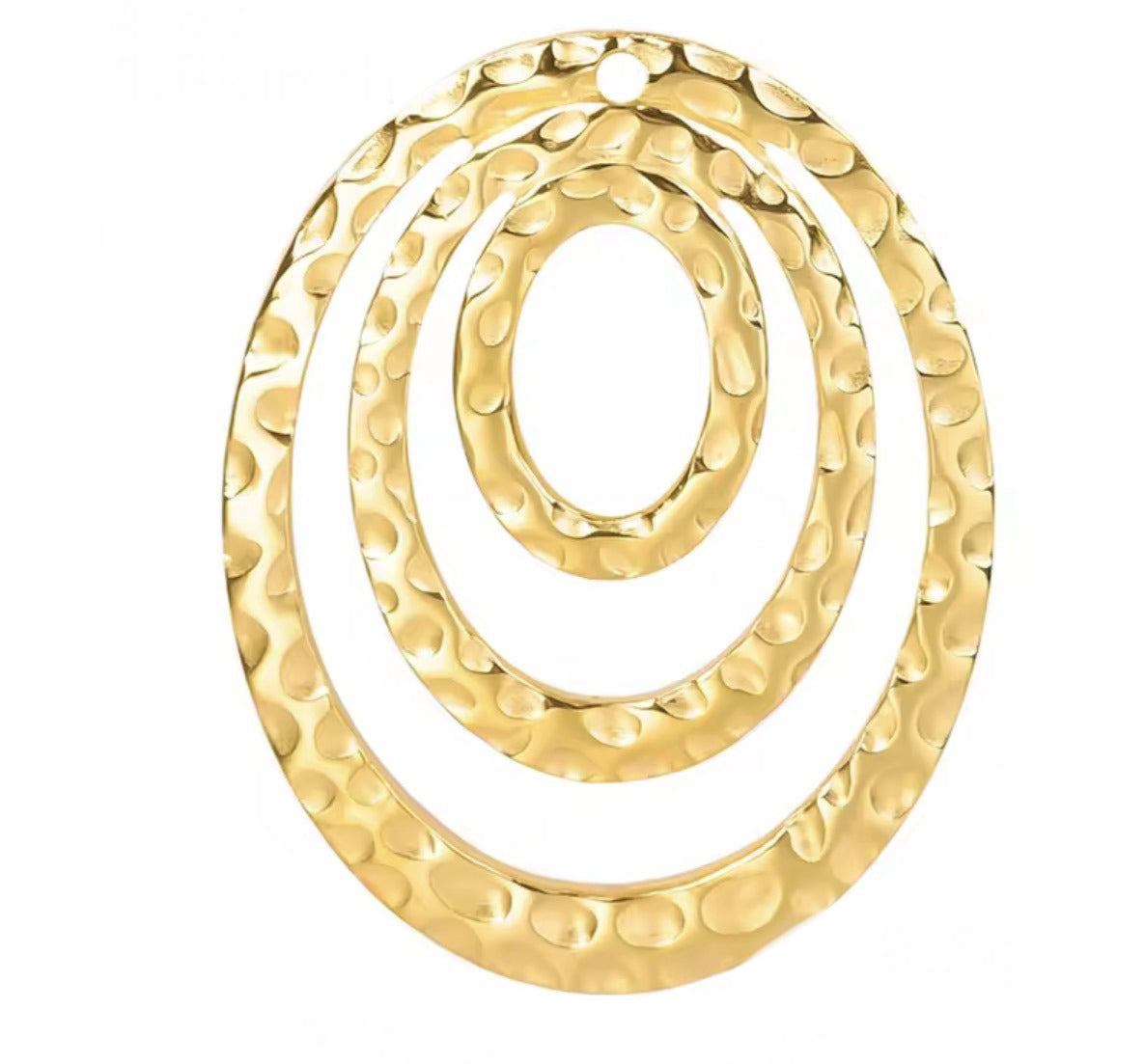Gold disk charms