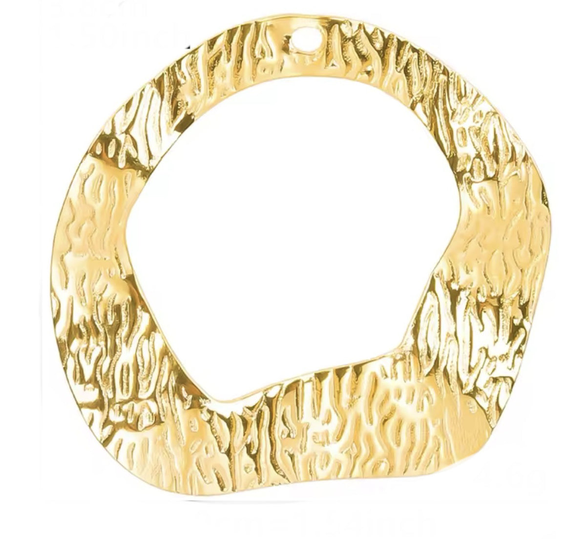 Gold disk charms