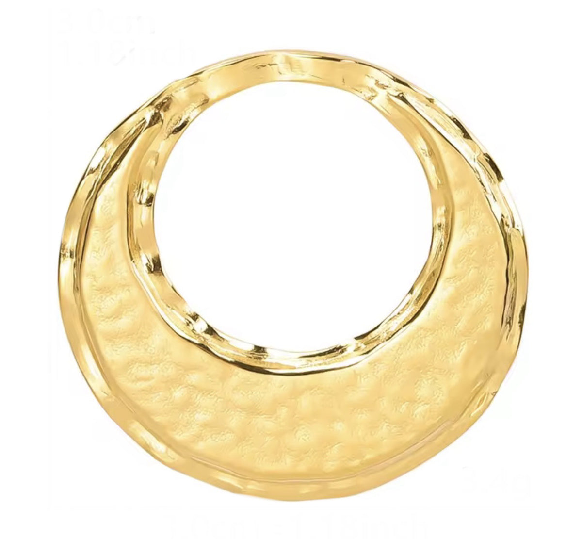 Gold disk charms