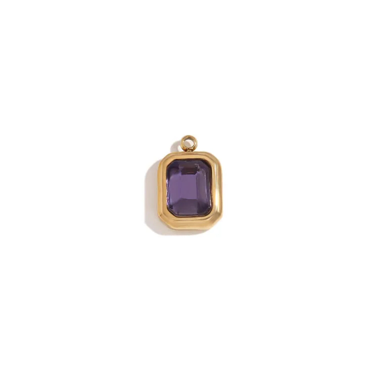 Rectangle gem charms