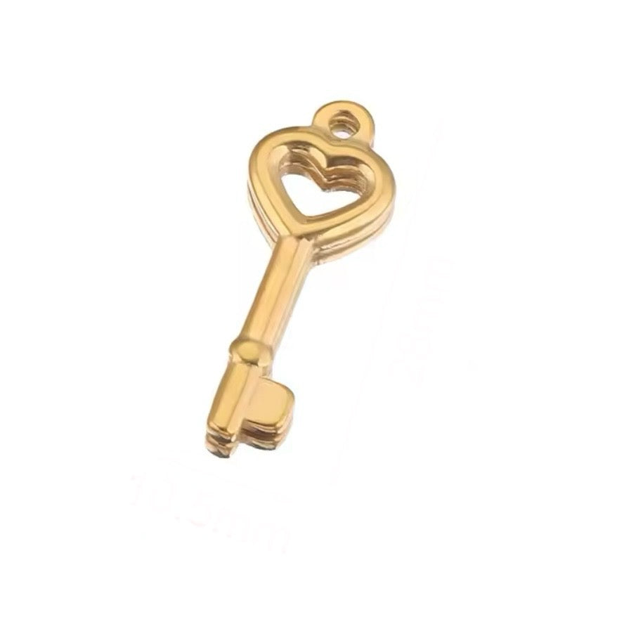 Lock and key charms