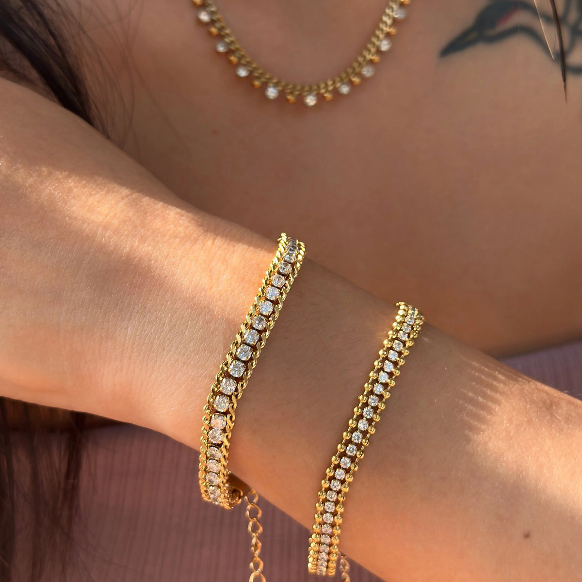 Diamond bridge bracelet