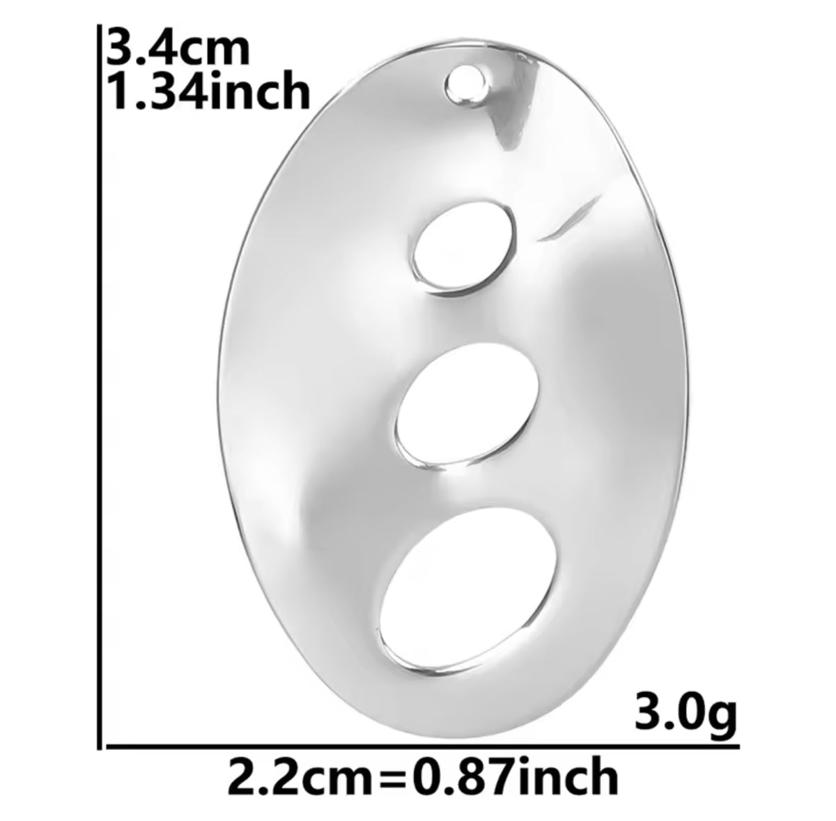 Silver disk charms