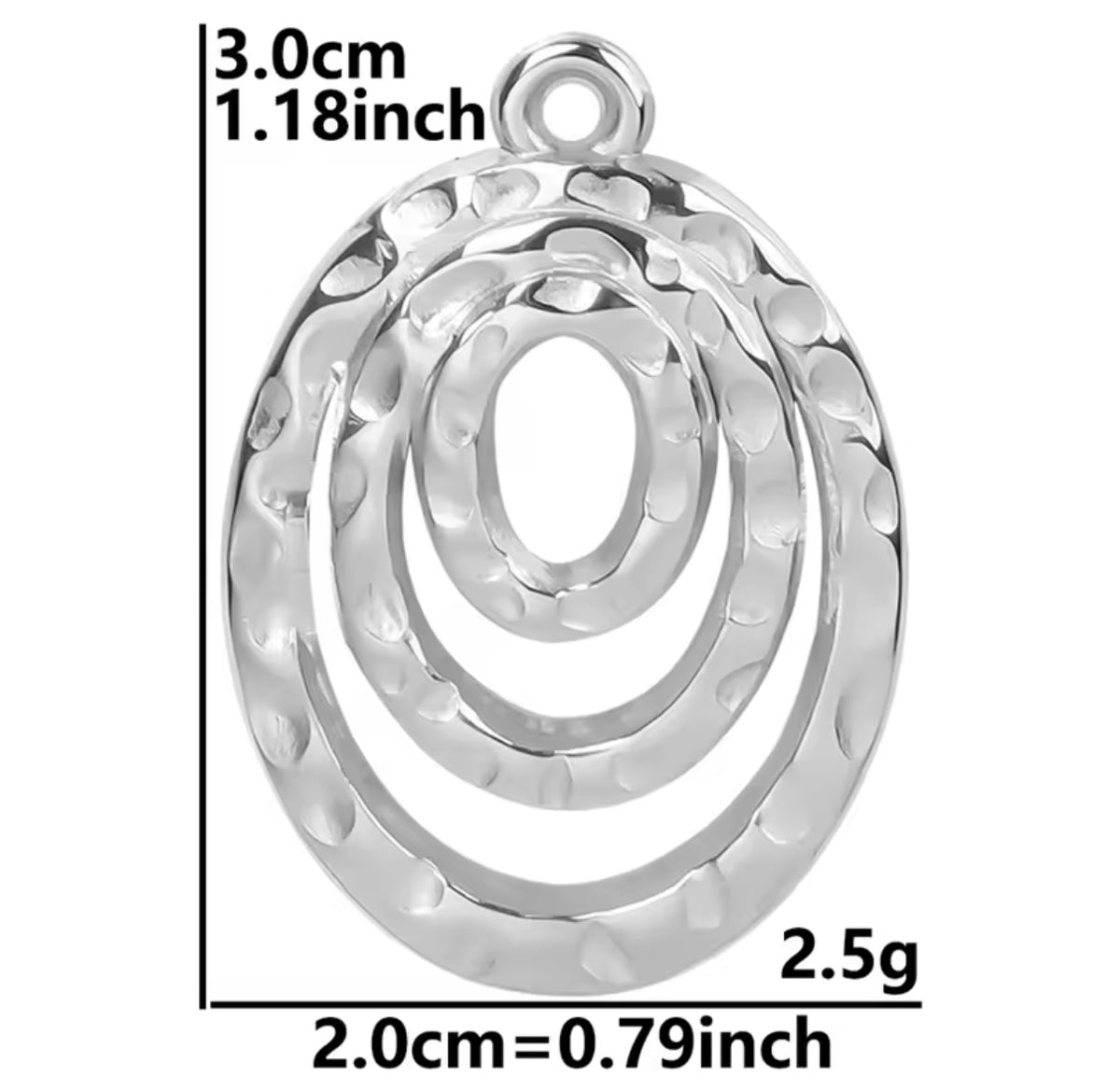 Silver disk charms