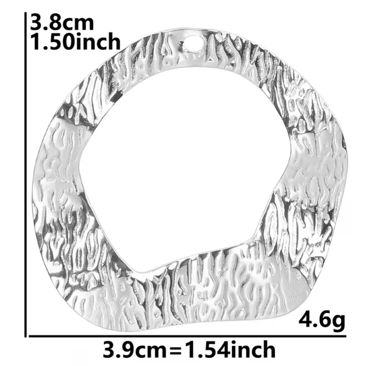 Silver disk charms