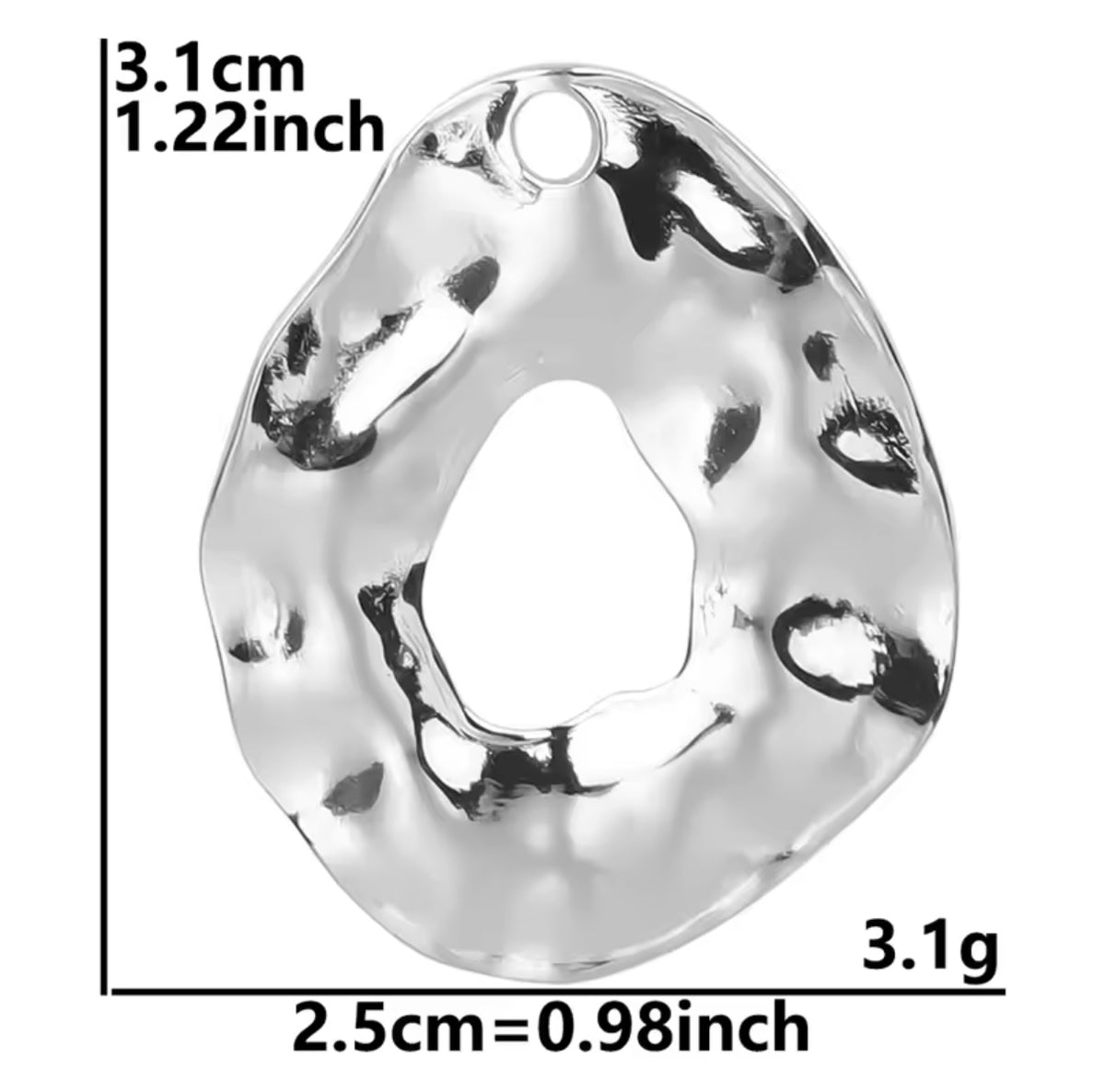 Silver disk charms