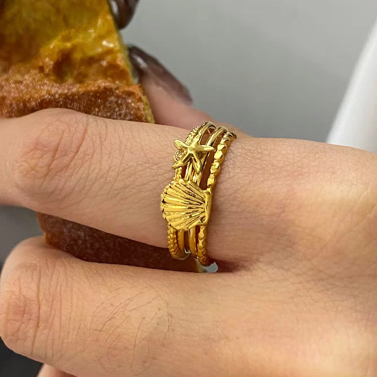 Baby shell ring