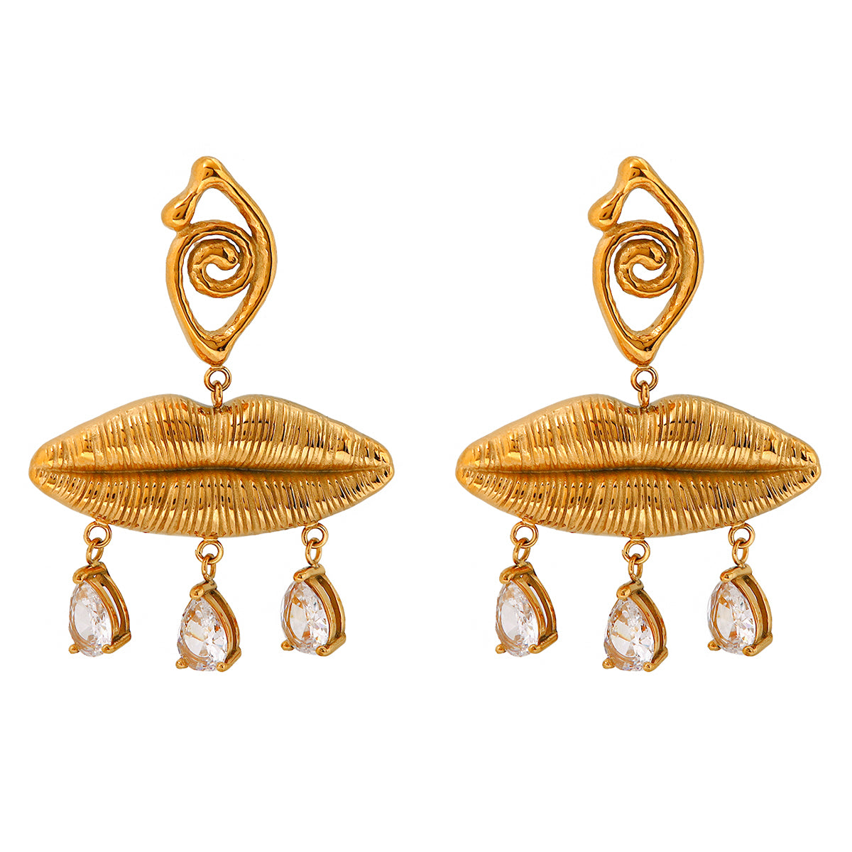 Kissy lips earrings