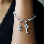 Lock and key charms