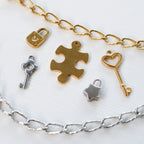 Lock and key charms