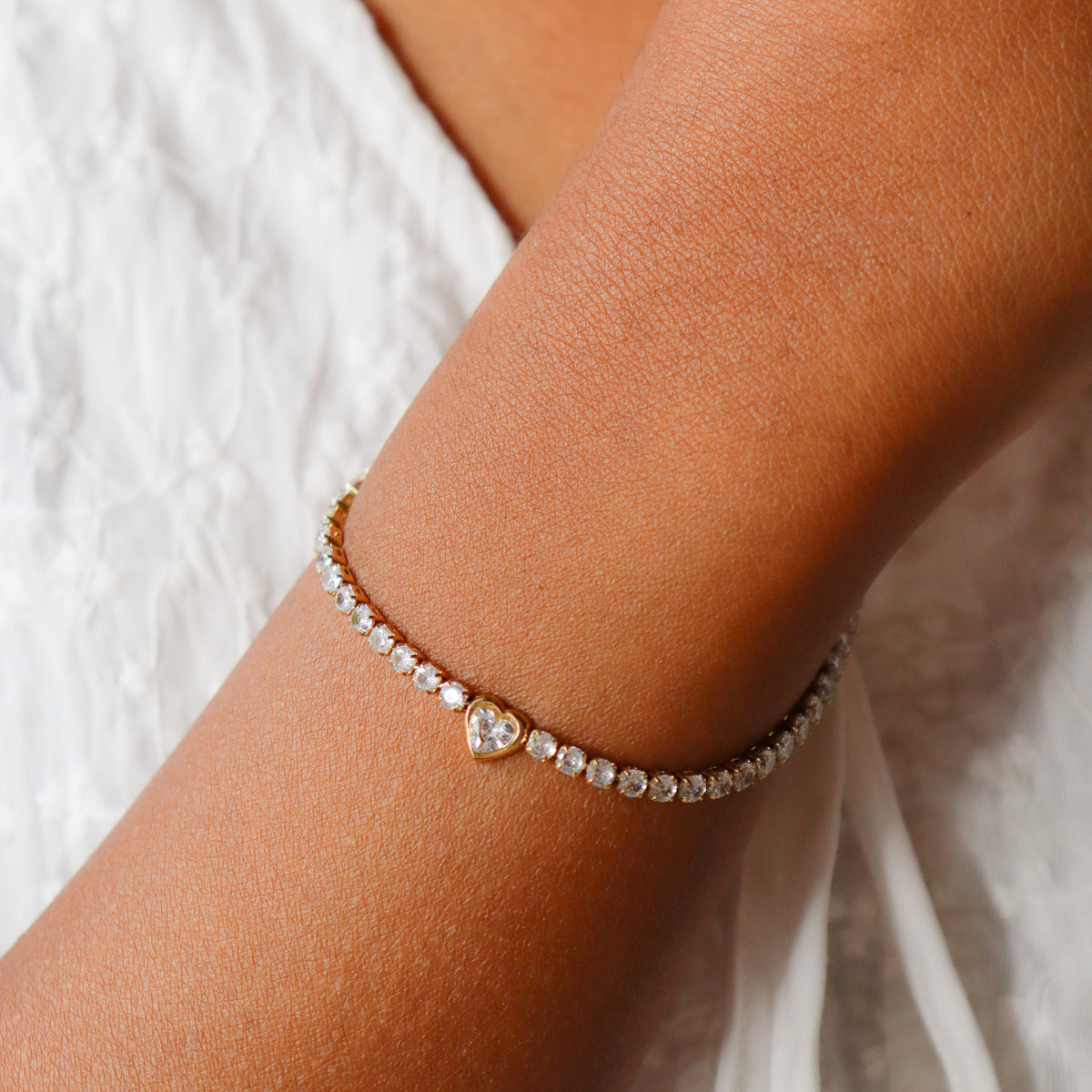 Love tennis bracelet
