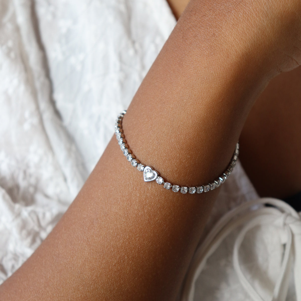 Love tennis bracelet