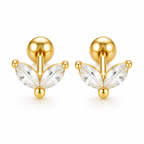 925 petal studs