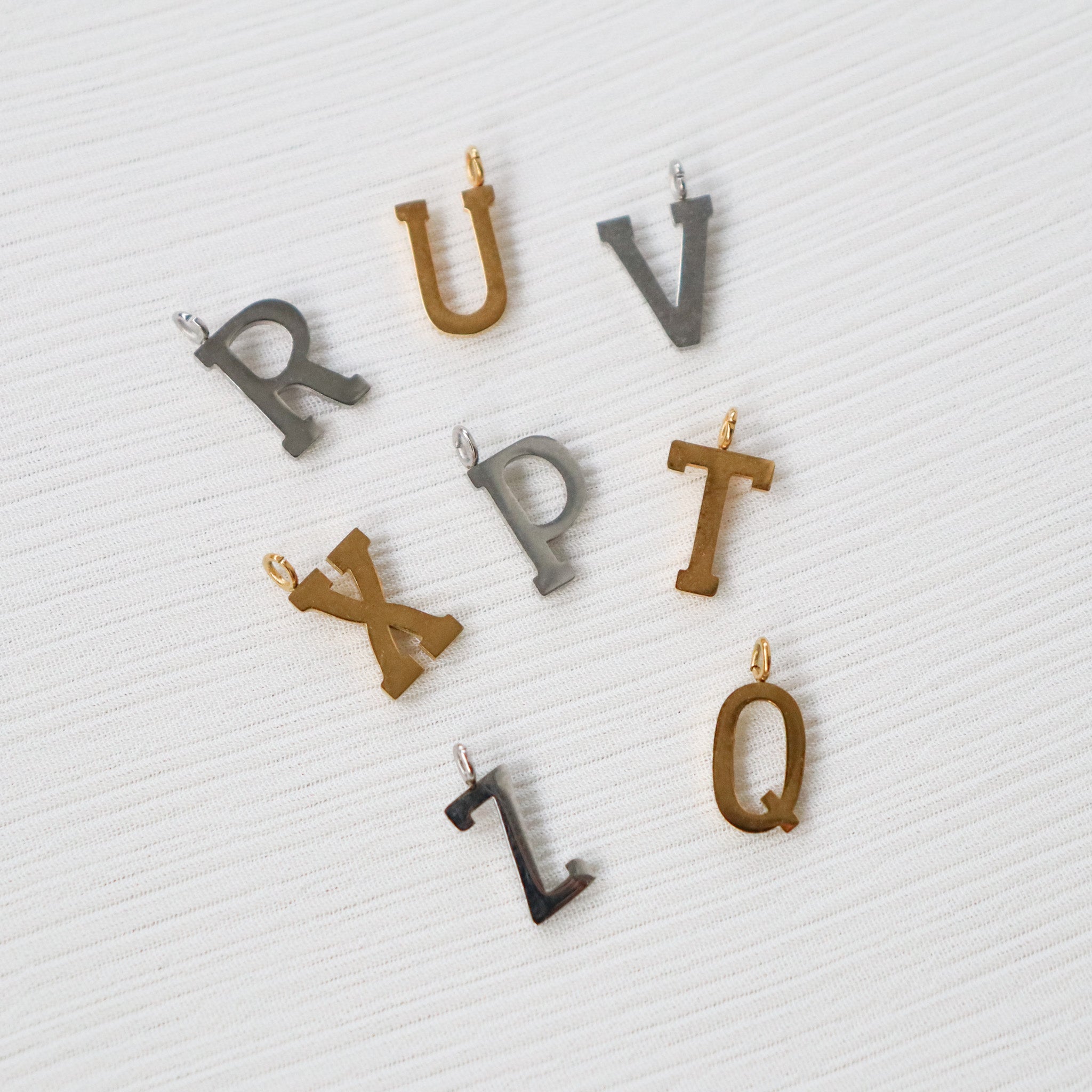 Plain alphabet charms