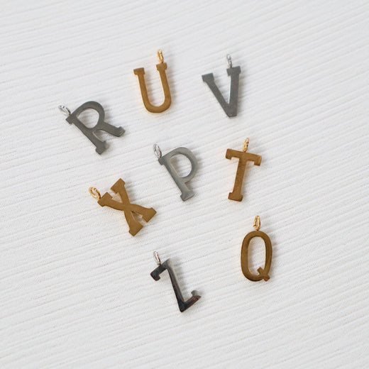 Plain alphabet charms