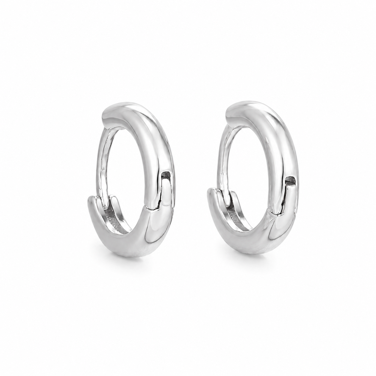 925 plain circle hoops