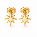 925 plain star studs