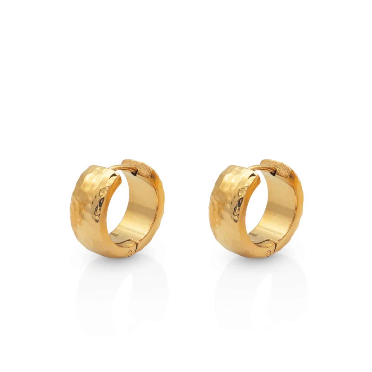 Raw gold hoops
