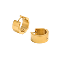 Solid gold hoops