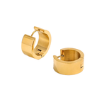 Solid gold hoops
