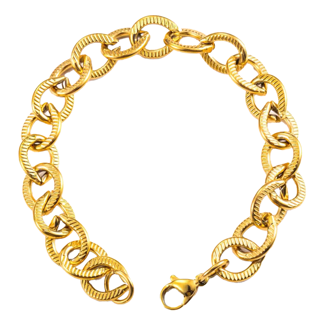 Textured circle ring bracelet