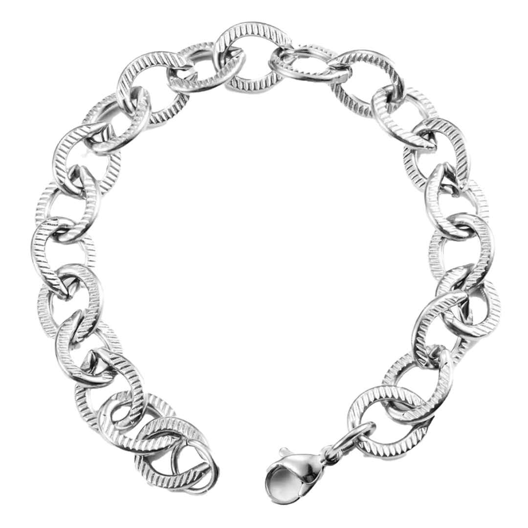 Textured circle ring bracelet