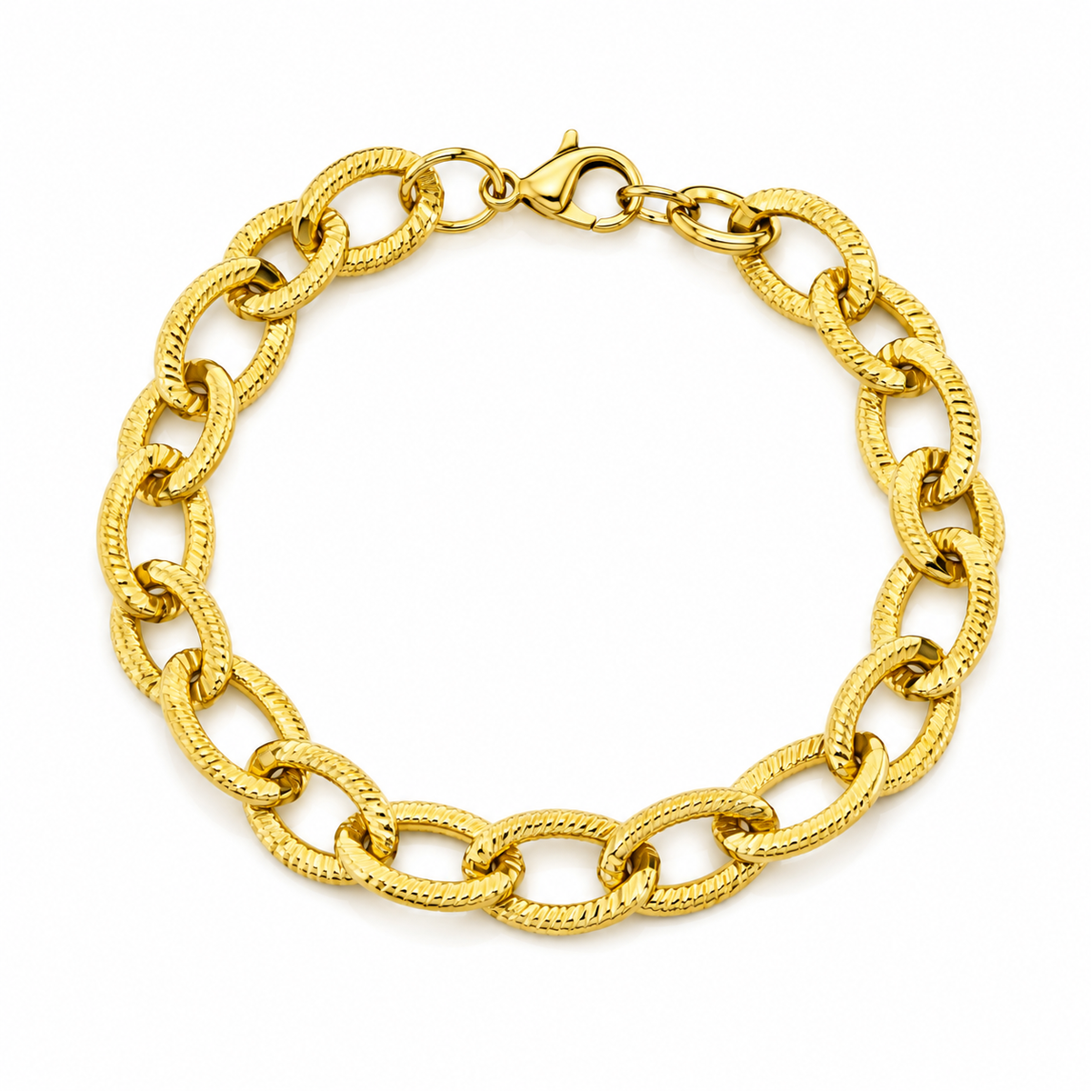 Textured circle ring bracelet