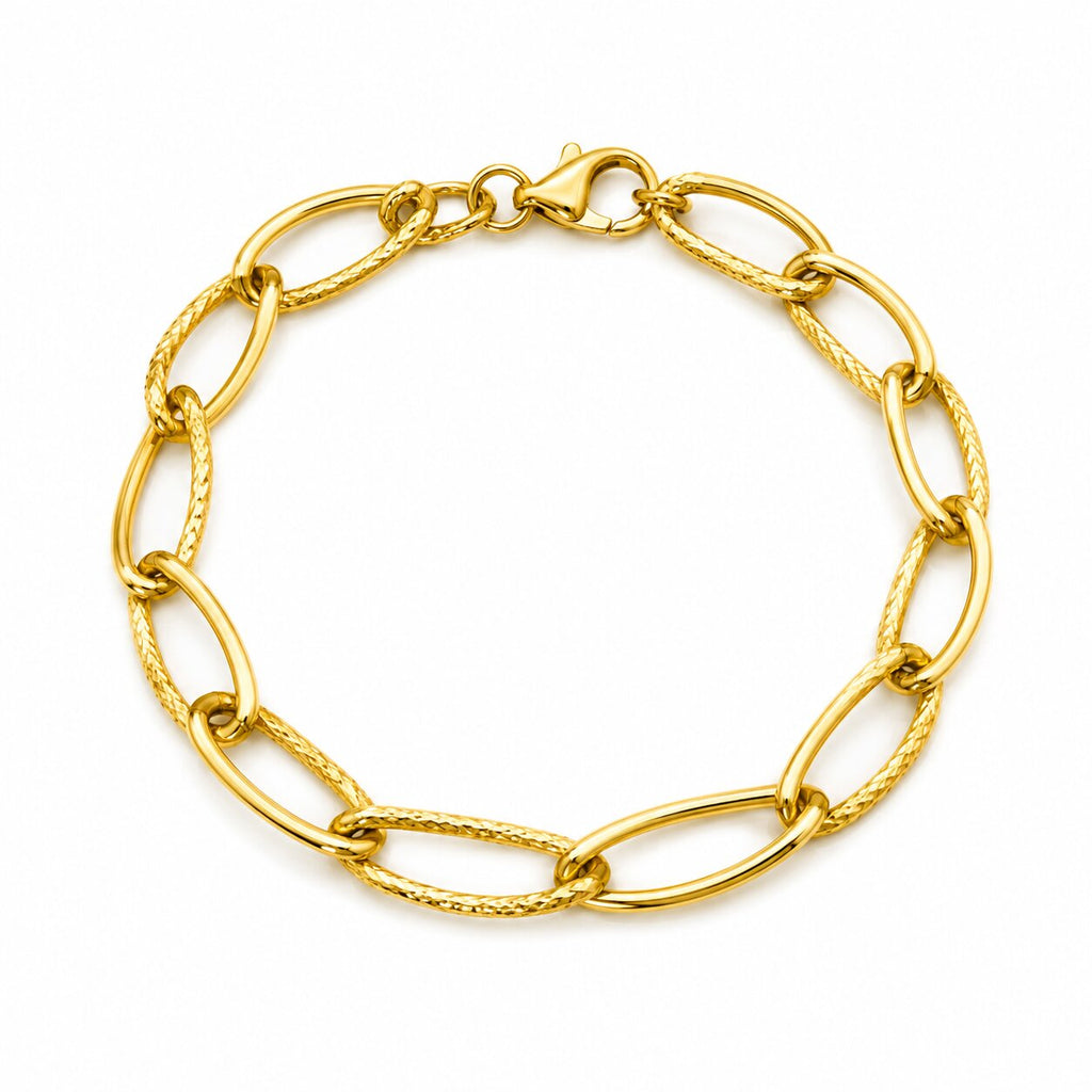 Textured link bracelet