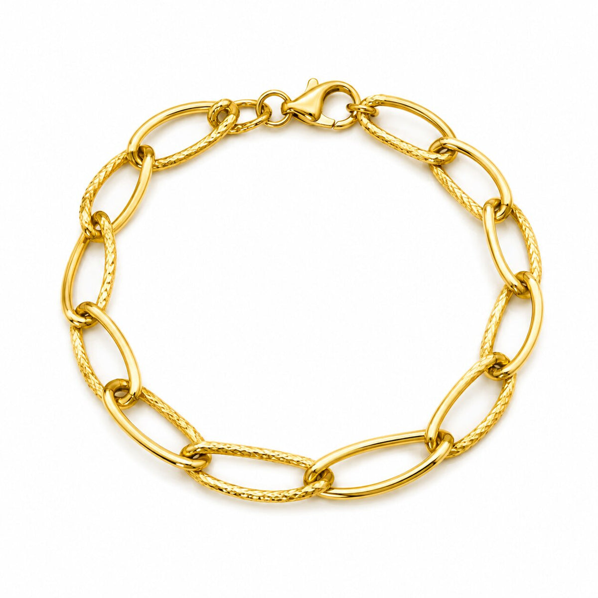 Textured link bracelet