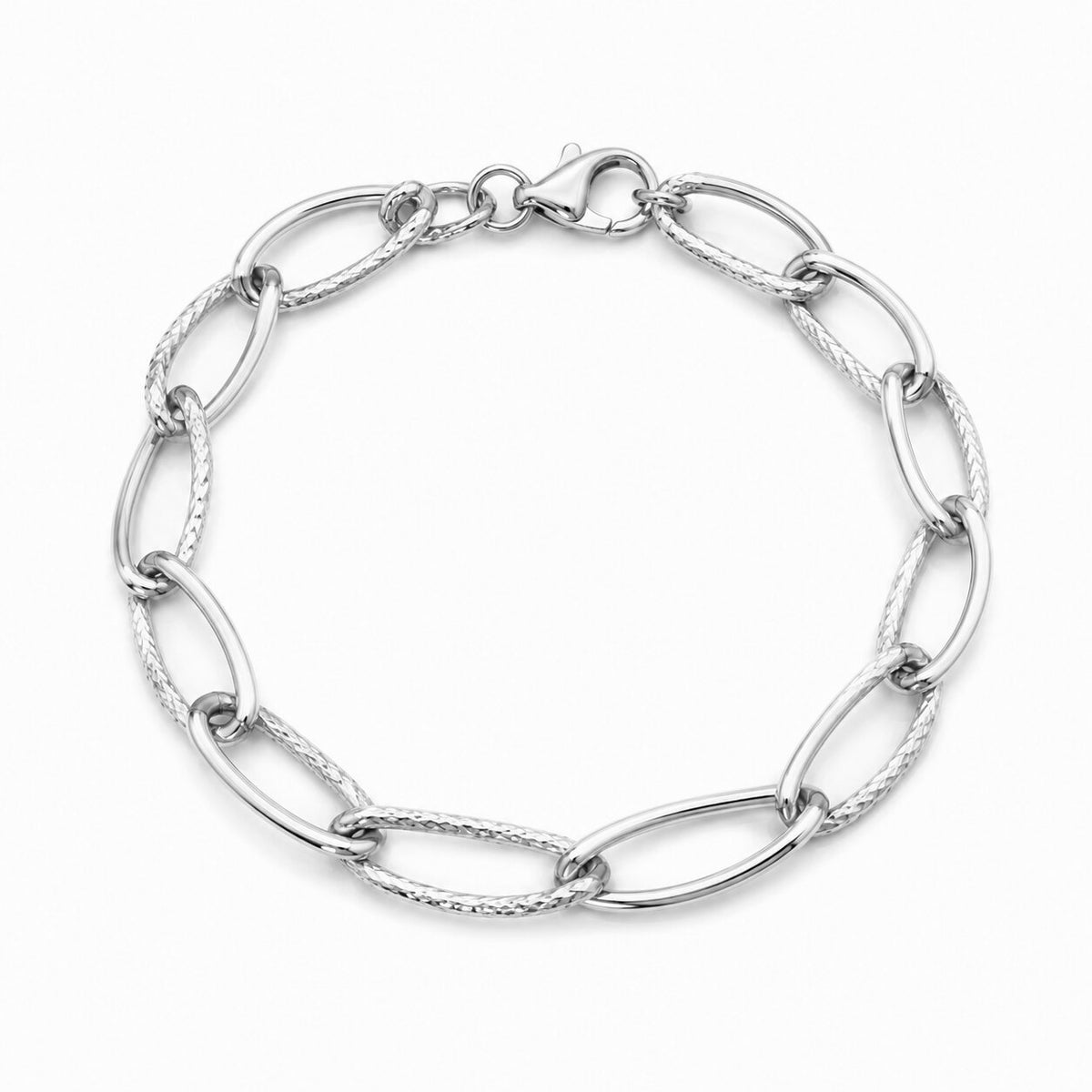 Textured link bracelet